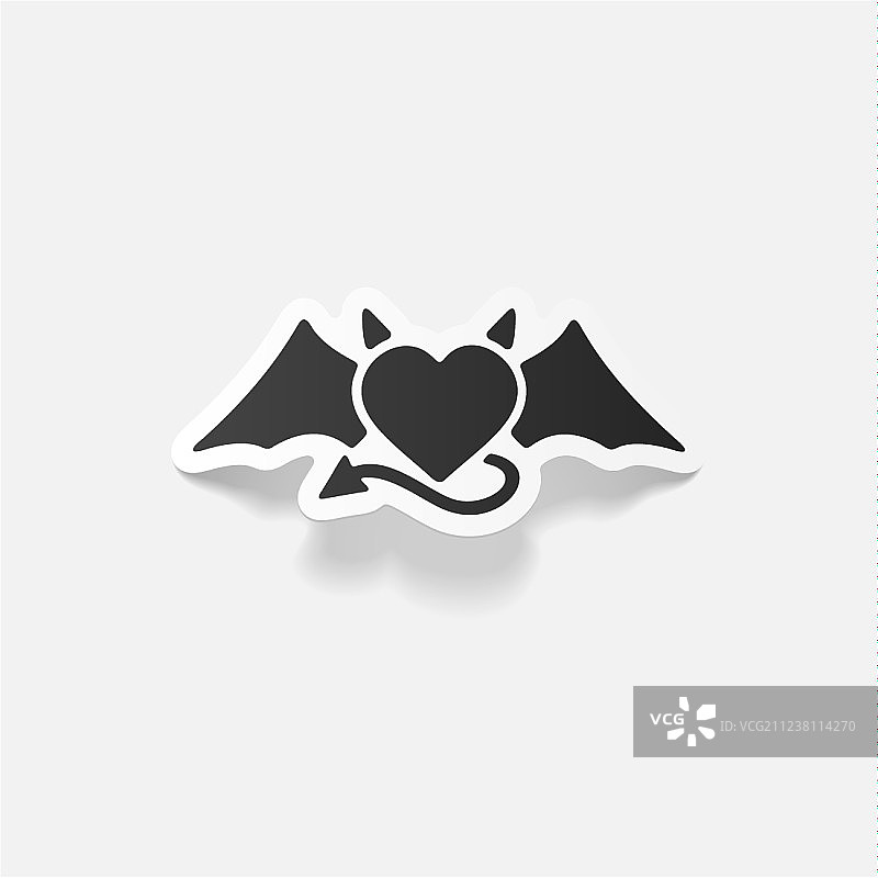 逼真设计元素恶魔之心图片素材