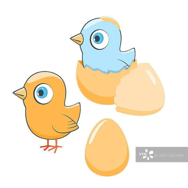 快乐卡通小鸡图片素材