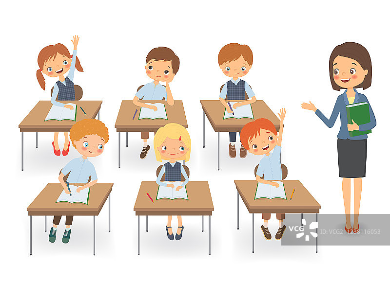 老师和学生在上课图片素材