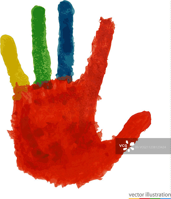 彩色手部特写图片素材