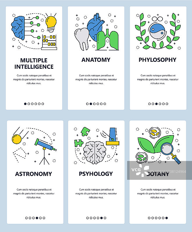网站线性艺术登陆屏幕图片素材