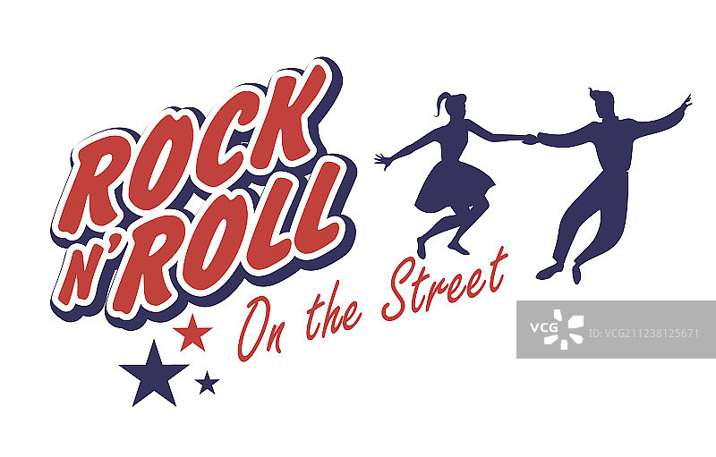 年轻夫妇身穿50年代服装跳摇摆舞图片素材