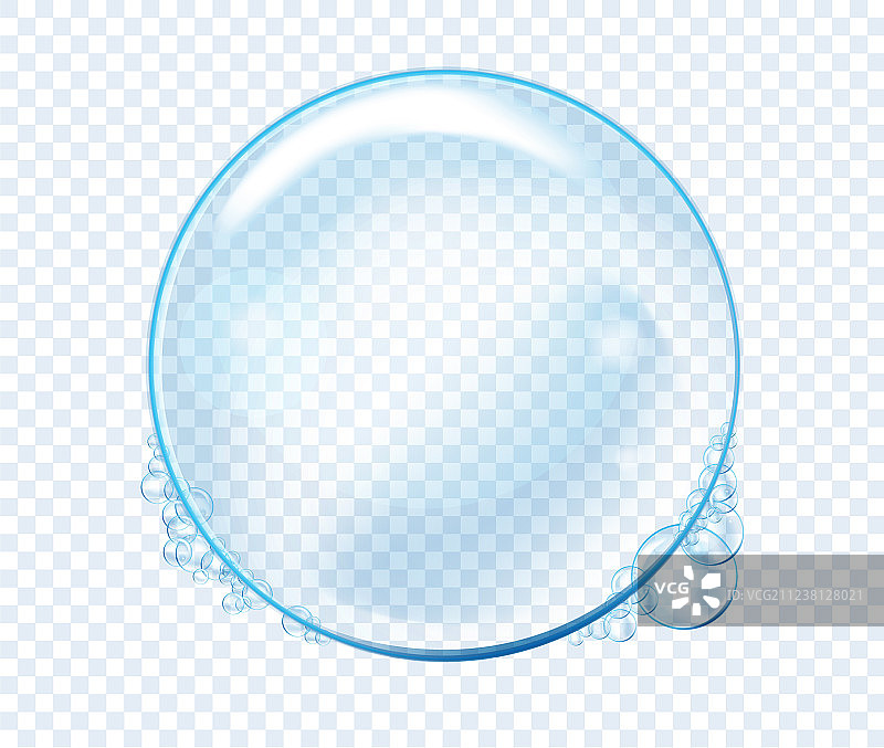 透明逼真的肥皂泡泡（孤立）图片素材