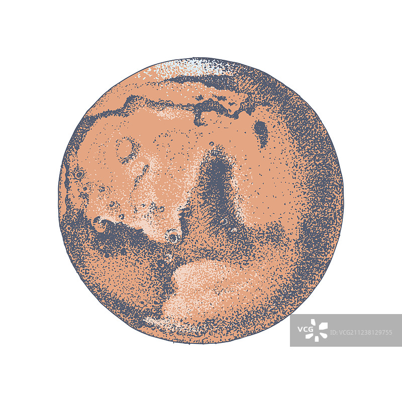 手绘火星图片素材