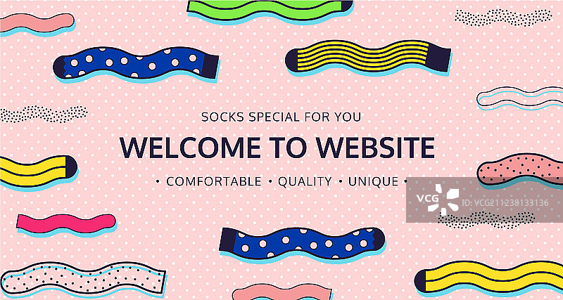 袜子商店网站欢迎页图片素材
