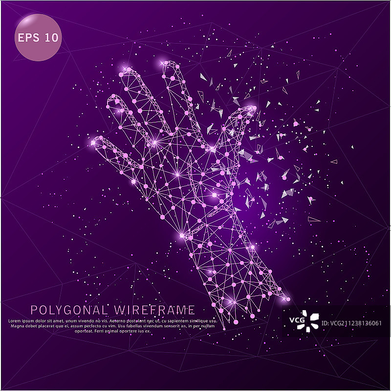 手绘未来主义线框图片素材