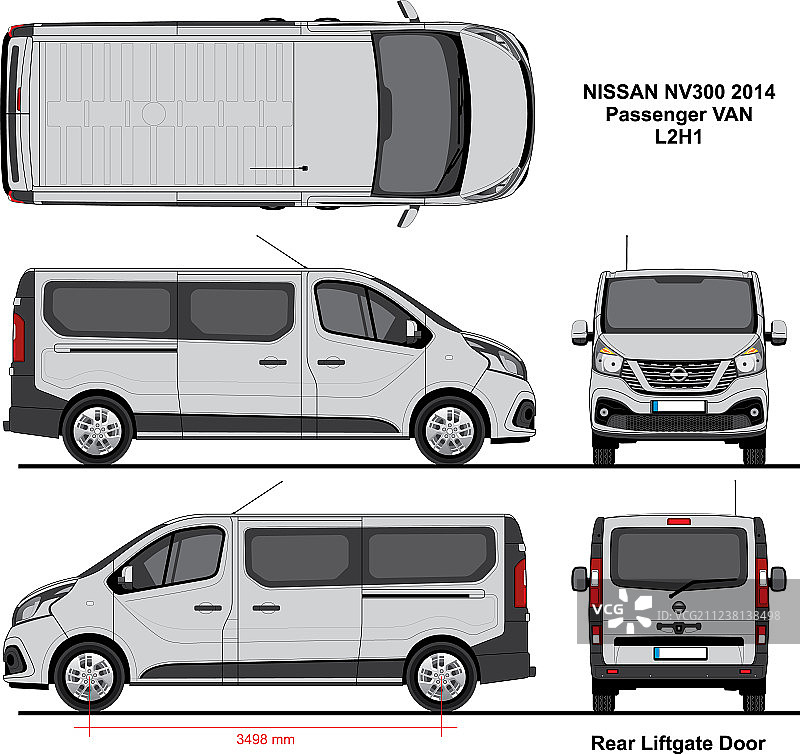 2014款日产NV300客运厢型车L2H1图片素材