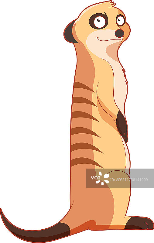 卡通微笑猫鼬图片素材