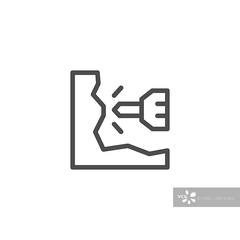 矿业线性图标图片素材