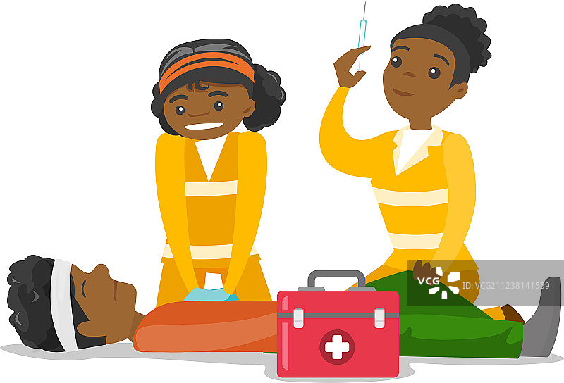 医生进行心肺复苏图片素材