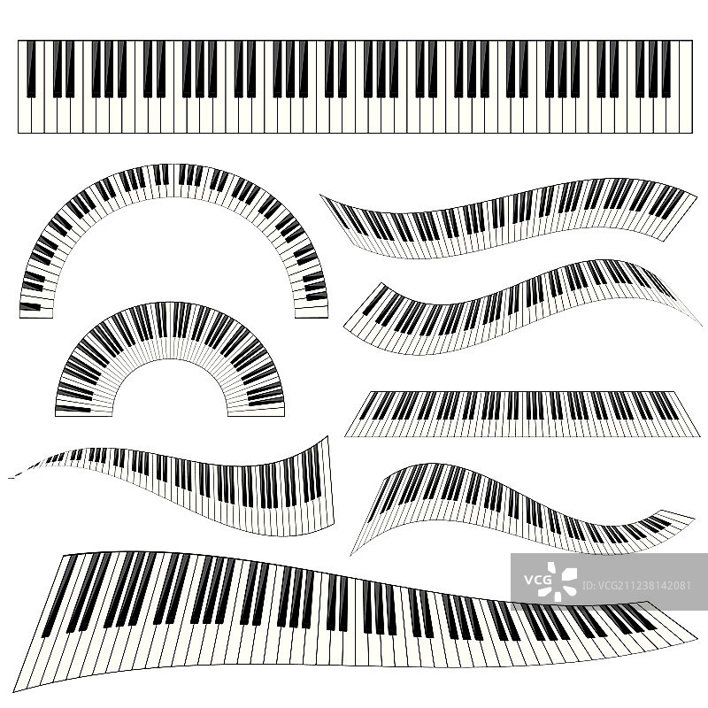 钢琴键盘合集图片素材