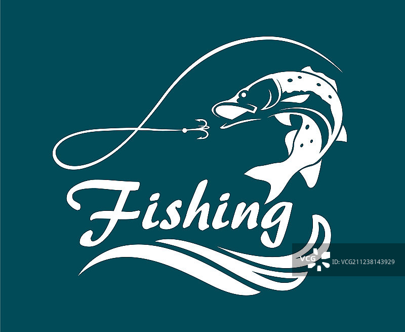 钓鱼运动标志图片素材