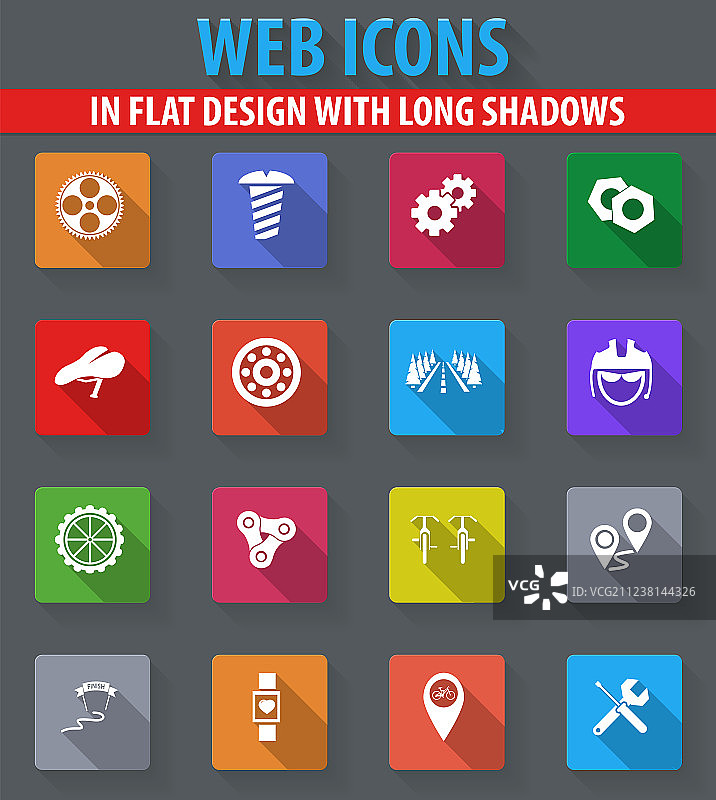 自行车图标合集图片素材