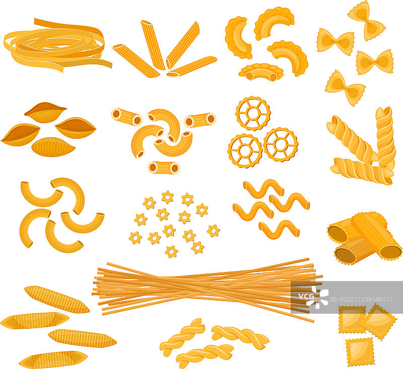 烹饪中的通心粉和意大利面图片素材