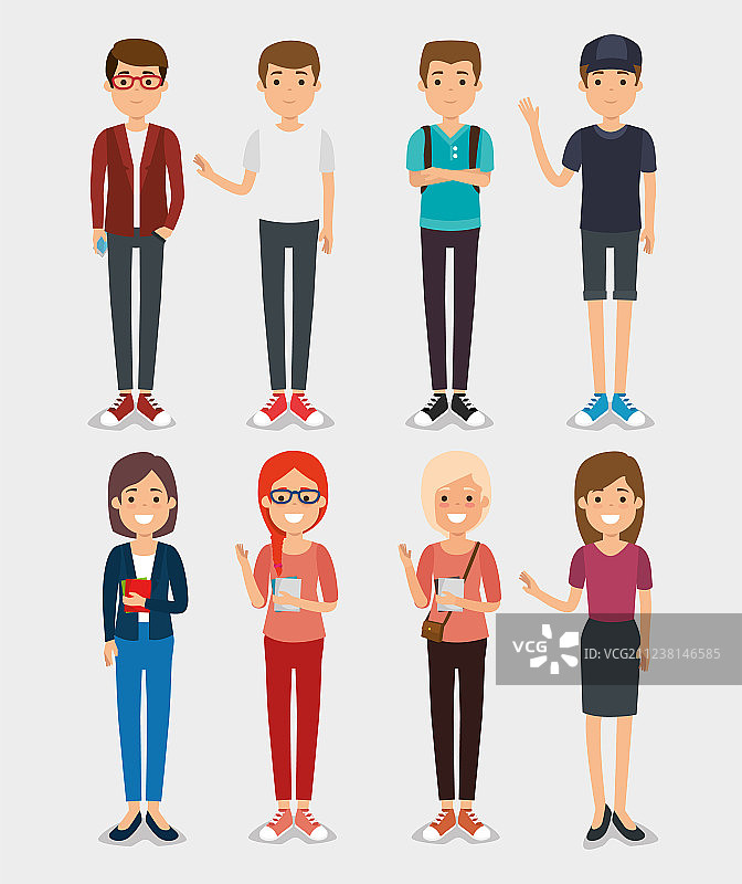 千禧一代年轻人合集图片素材