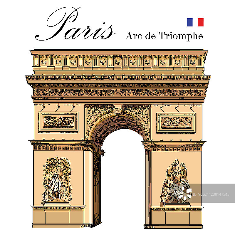 彩色凯旋门图片素材