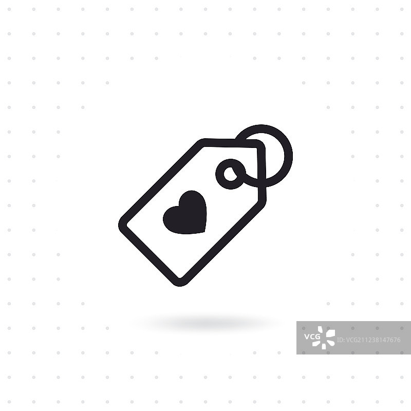带有心形符号的价格标签图片素材