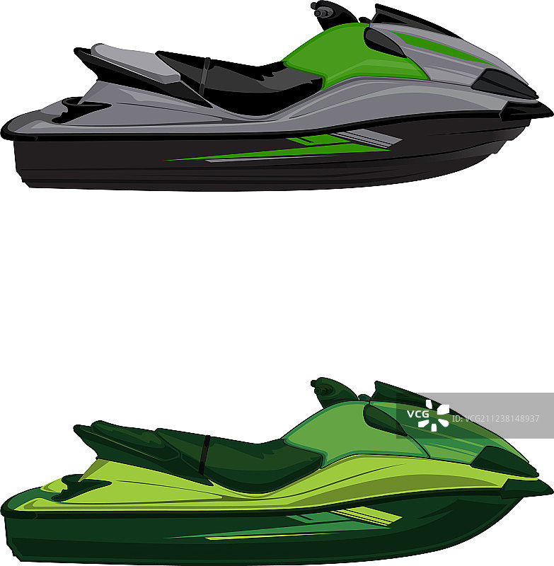 水上摩托艇和滑板车图片素材