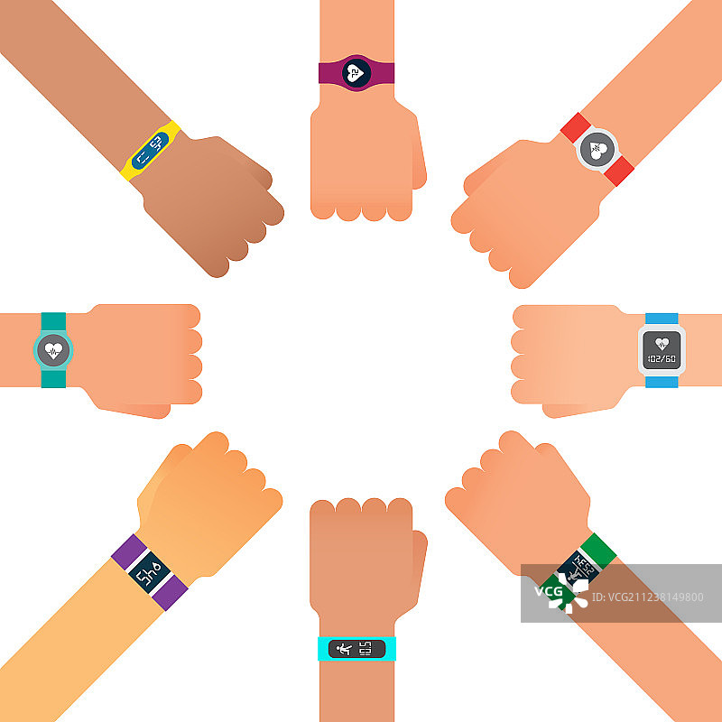 手镯健身小工具健身追踪器图片素材