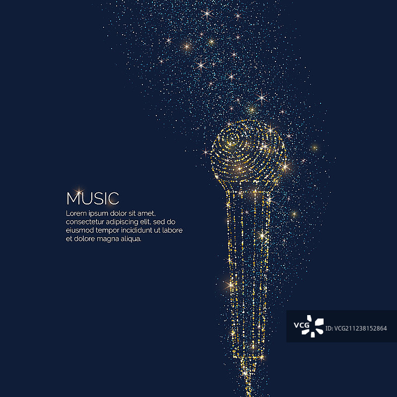 闪亮麦克风音乐海报图片素材
