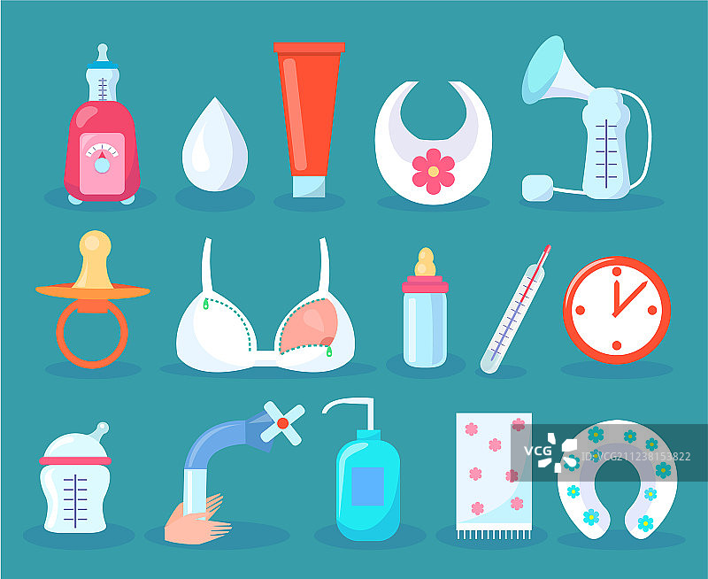 儿童护理用品合集图片素材