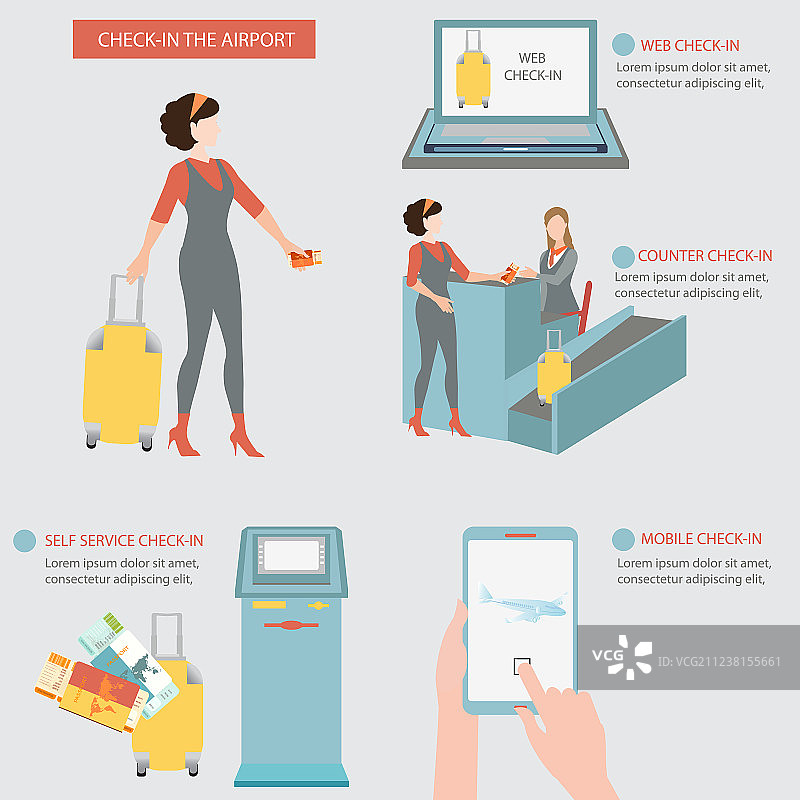 机场办理登机图片素材