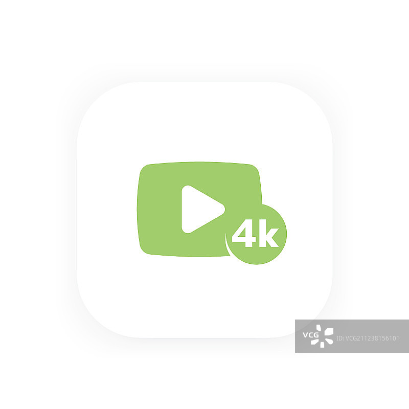 4K视频播放按钮图标图片素材