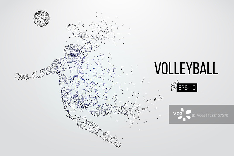 排球运动员轮廓图片素材