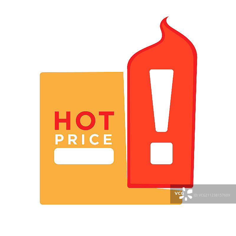 带感叹号的热销价格信息贴纸图片素材