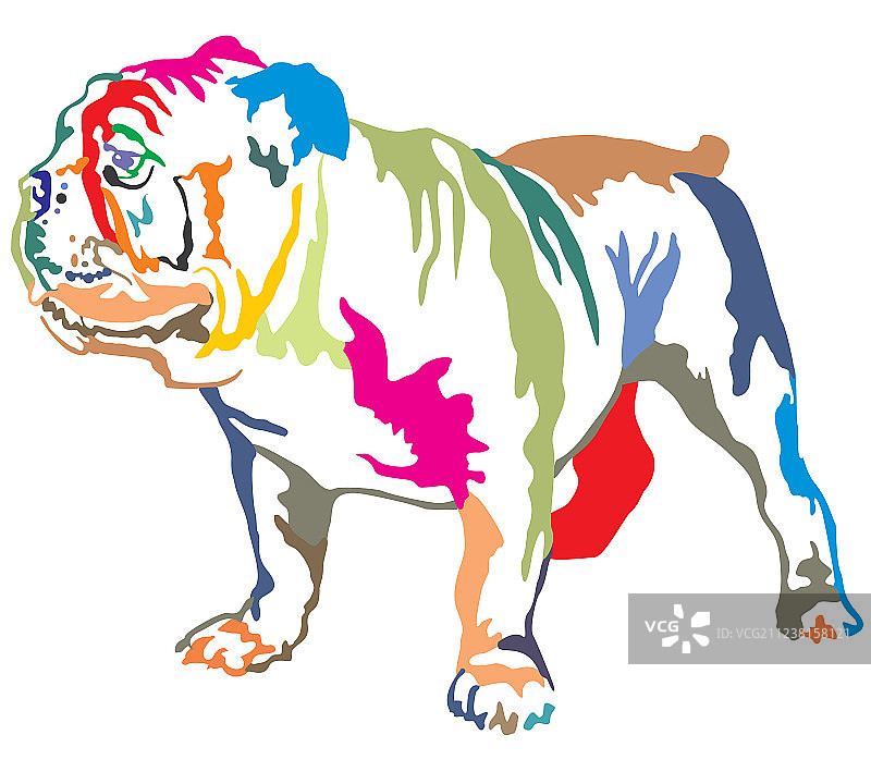 色彩鲜艳的英式装饰立像图片素材