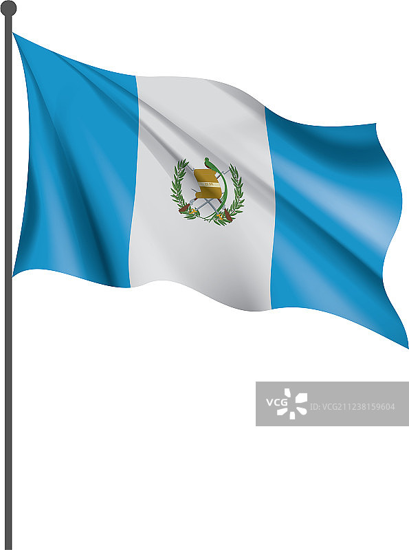 白色的危地马拉国旗图片素材