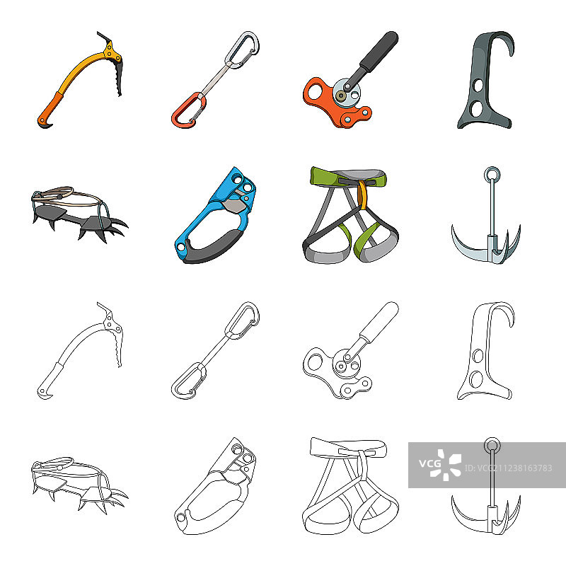 登山安全带挂钩图片素材