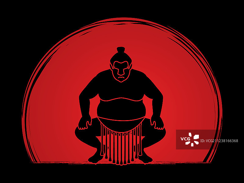 准备战斗的相扑图片素材