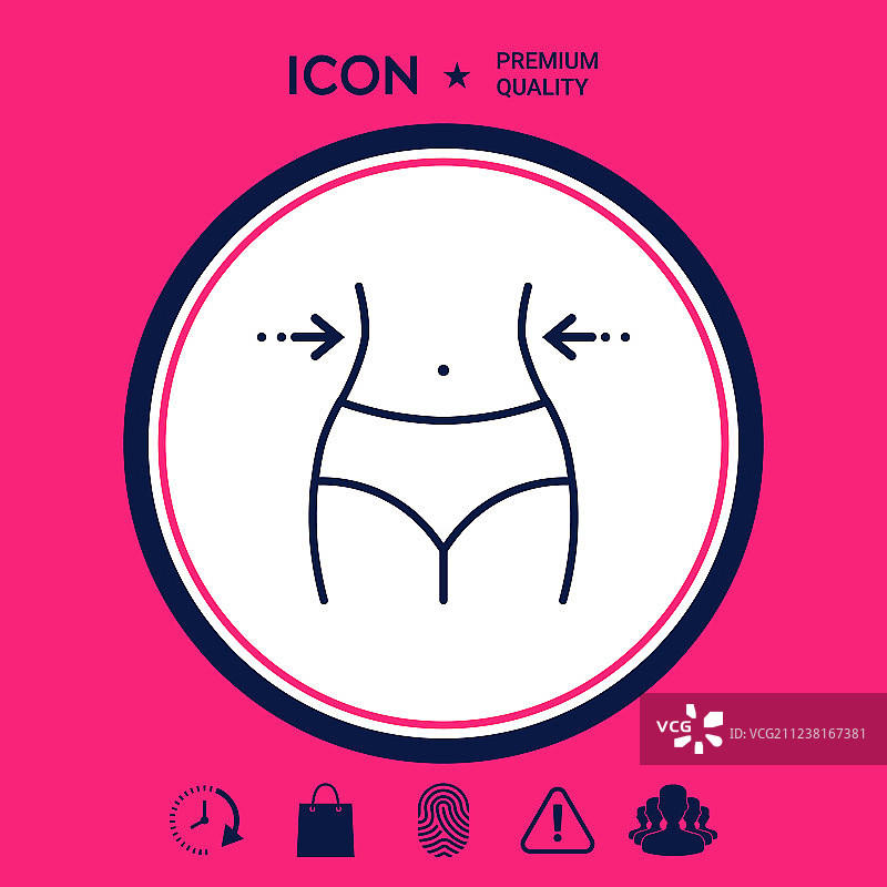 女性腰部减肥腰围线条图片素材