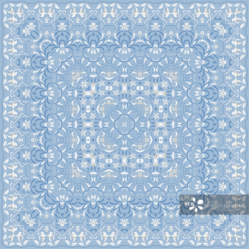 优雅的浅蓝色抽象方形图案图片素材