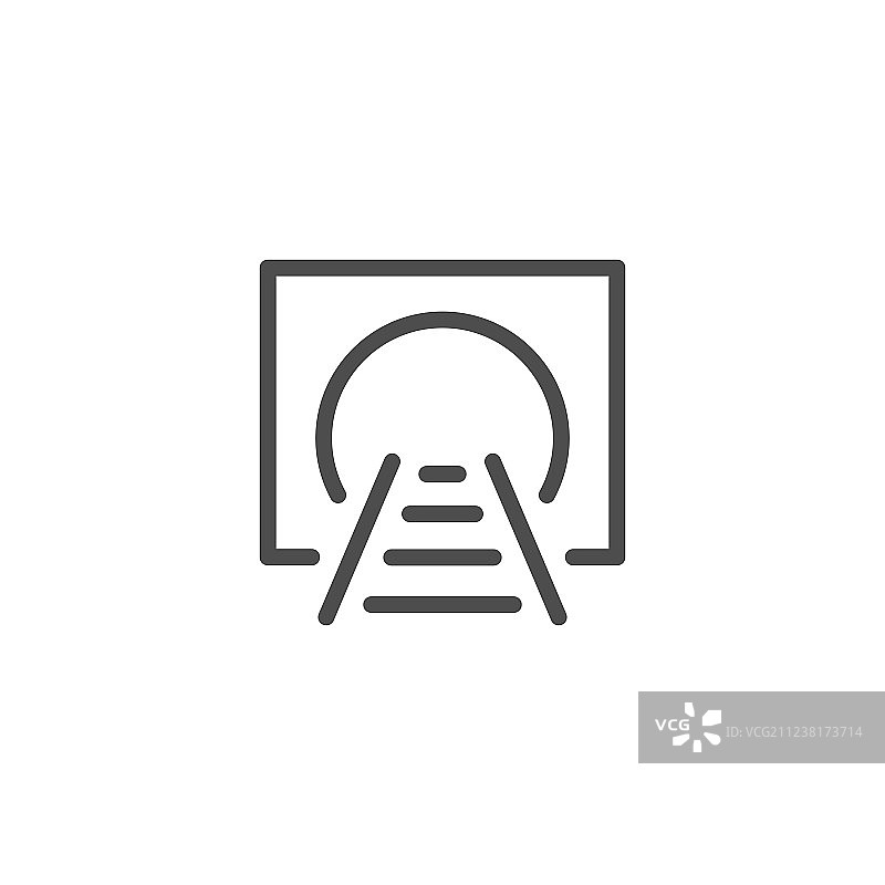 火车隧道线性图标图片素材