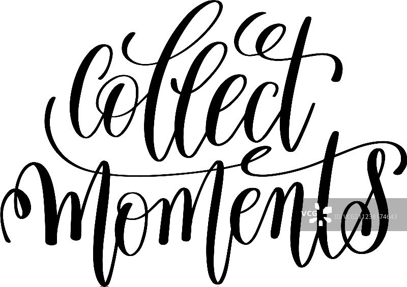收集瞬间黑白手写字图片素材