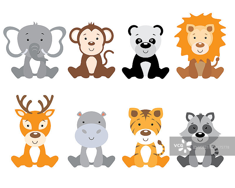 可爱动物图案合集图片素材
