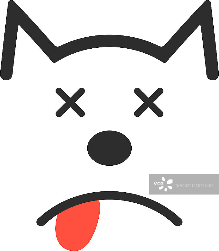 简单的死狗图标图片素材