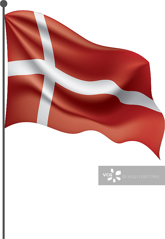 丹麦国旗上有白色图片素材