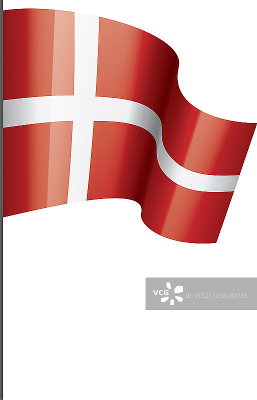 丹麦国旗上有白色图片素材
