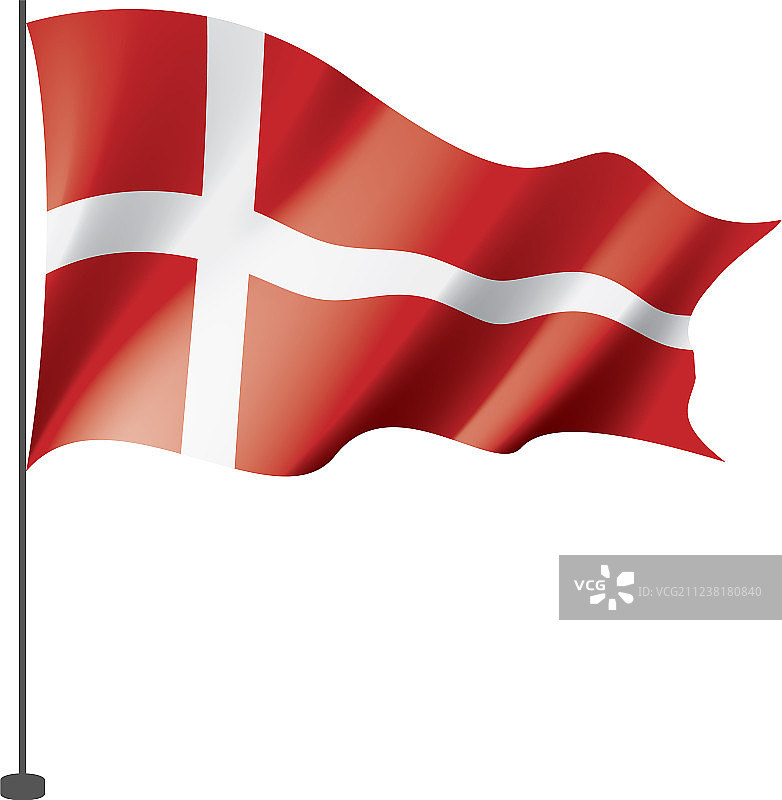 丹麦国旗上有白色图片素材