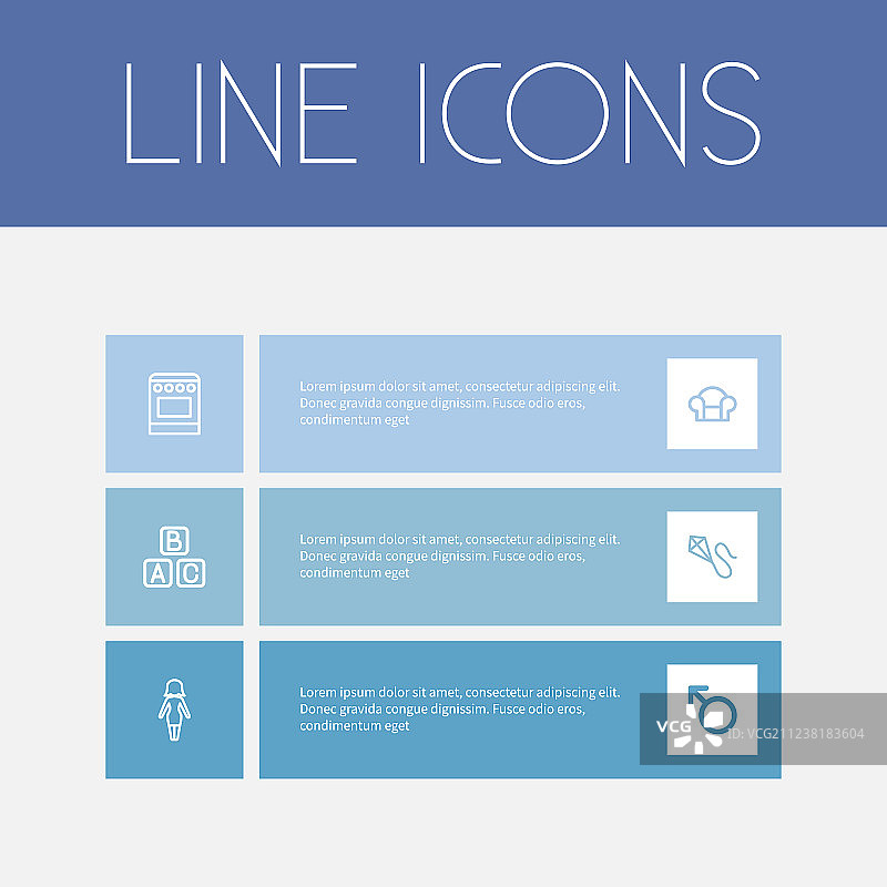 6个可编辑的亲属关系图标，包括符号图片素材