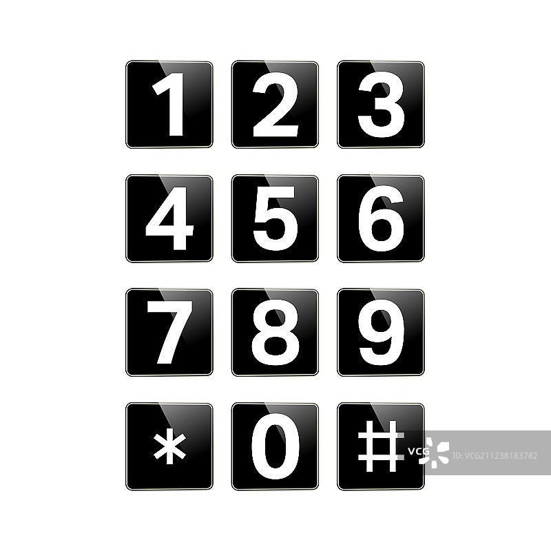 隔离的数字键盘图片素材