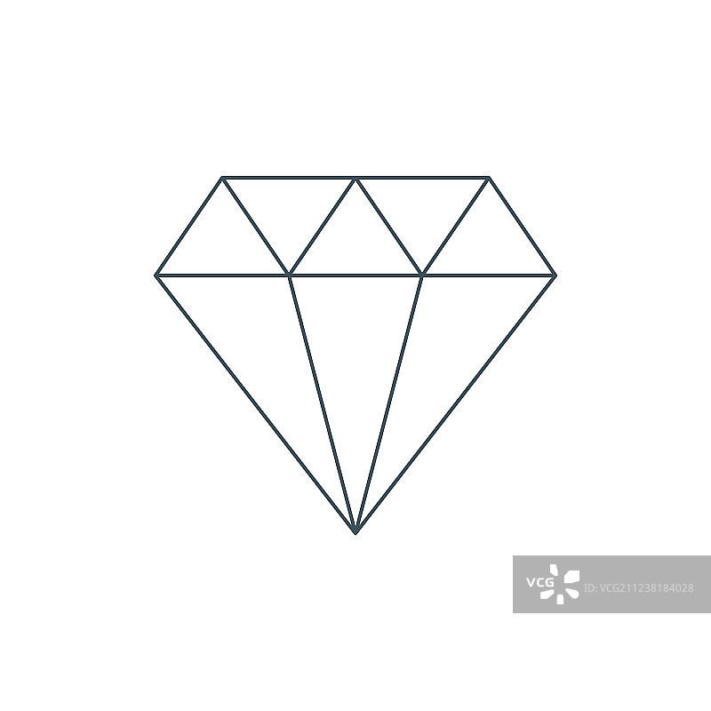 细线风格钻石图标图片素材