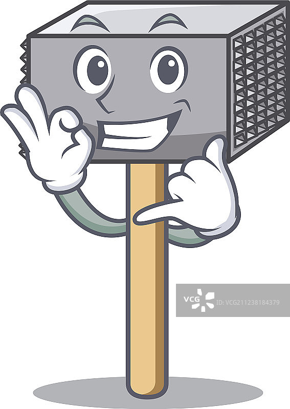 肉锤餐具吉祥物图片素材