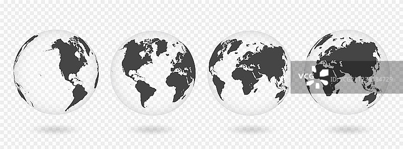 逼真的透明地球仪图片素材