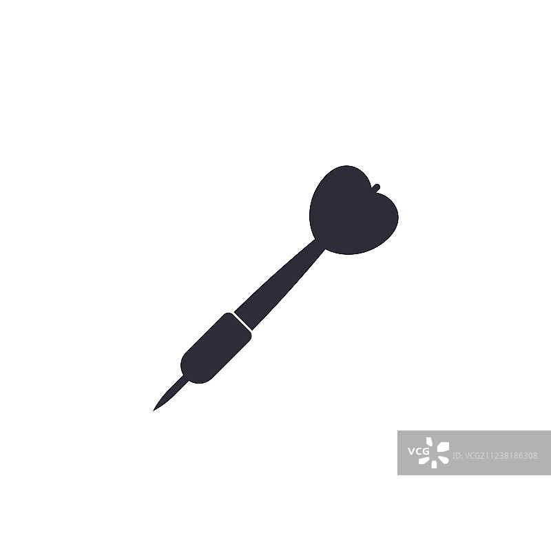 白色背景上的飞镖图标图片素材