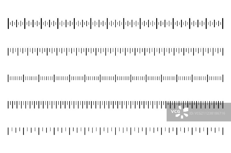 带黑色标记的测量刻度图片素材