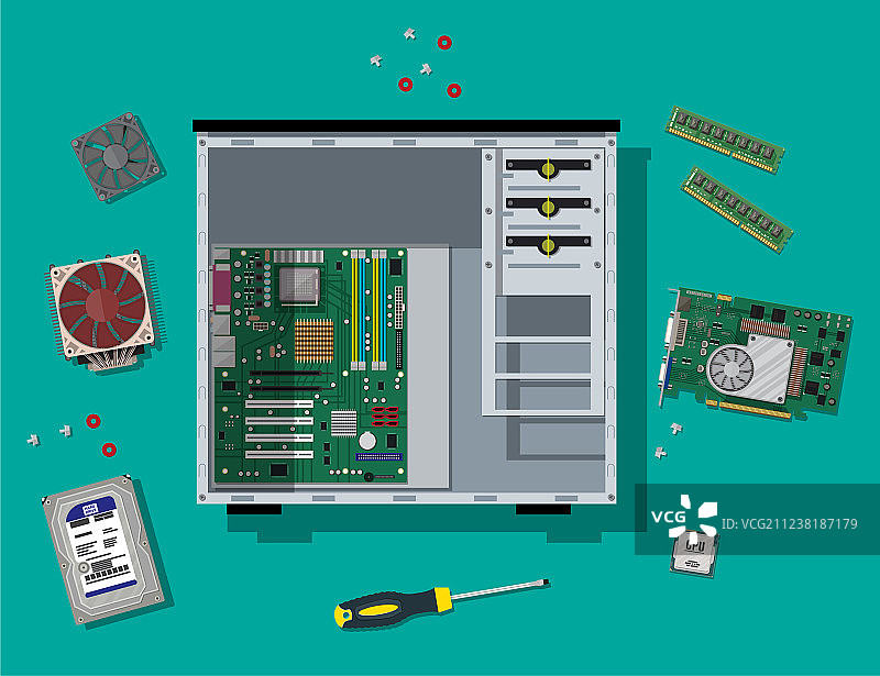 组装电脑硬件图片素材